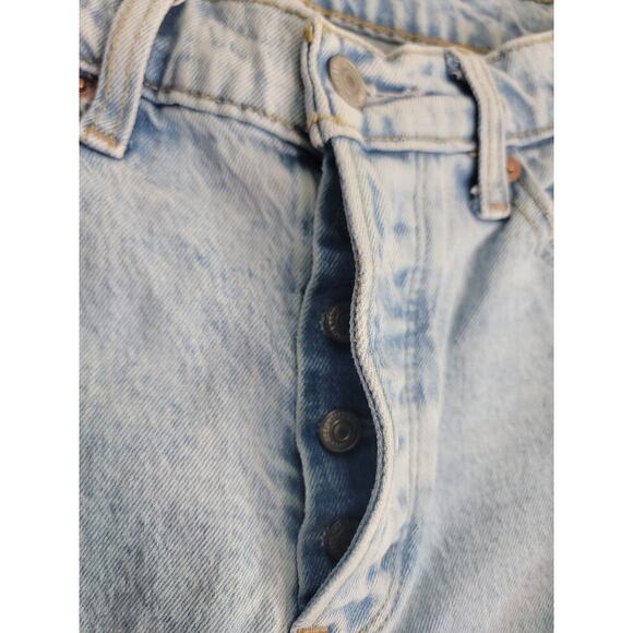 Abercrombie & Fitch Jeans Womens 24 Short The Dad High Rise Straight Button Fly - Picture 6 of 12